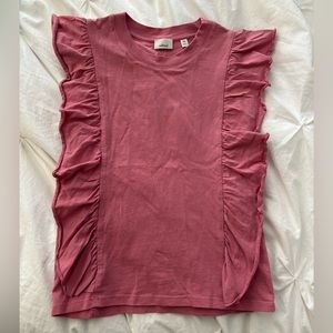 Wilfrid ruffle tank, pink